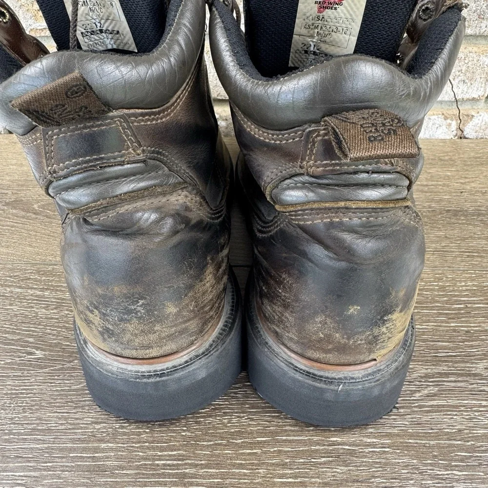Red Wing 2212 Work Boots Mens Sz 10 H Width Leather Safety Toe Resoled*No Insole